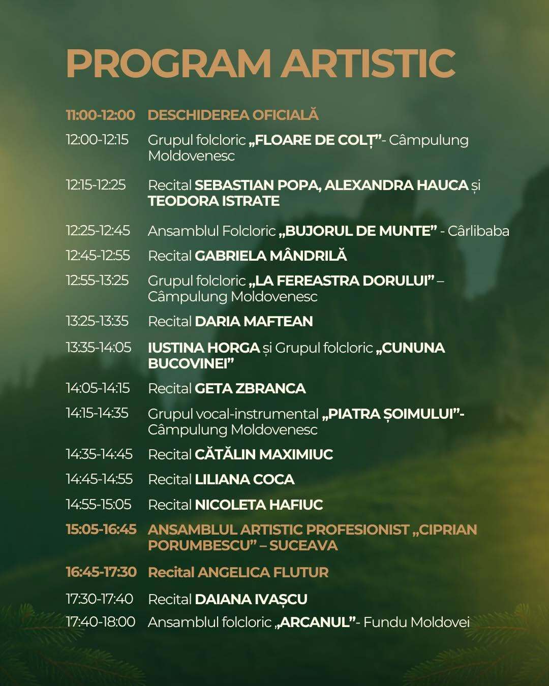 Festivalul „Drumul Lemnului” și „Târgul Lăptarilor” 4 octombrie 2026, ora 11:00 Complex B.T.T.